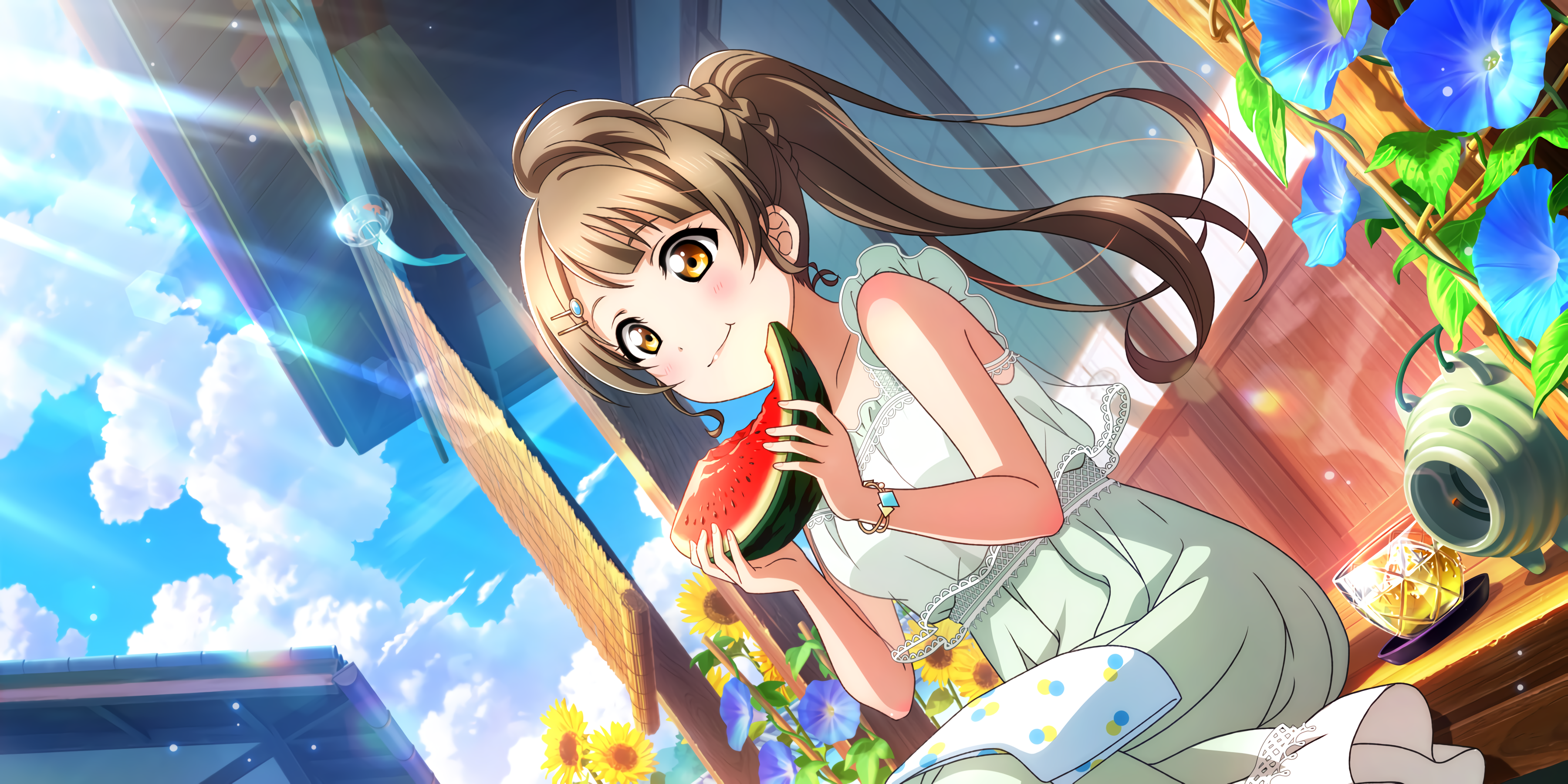 Kotori with watermelon